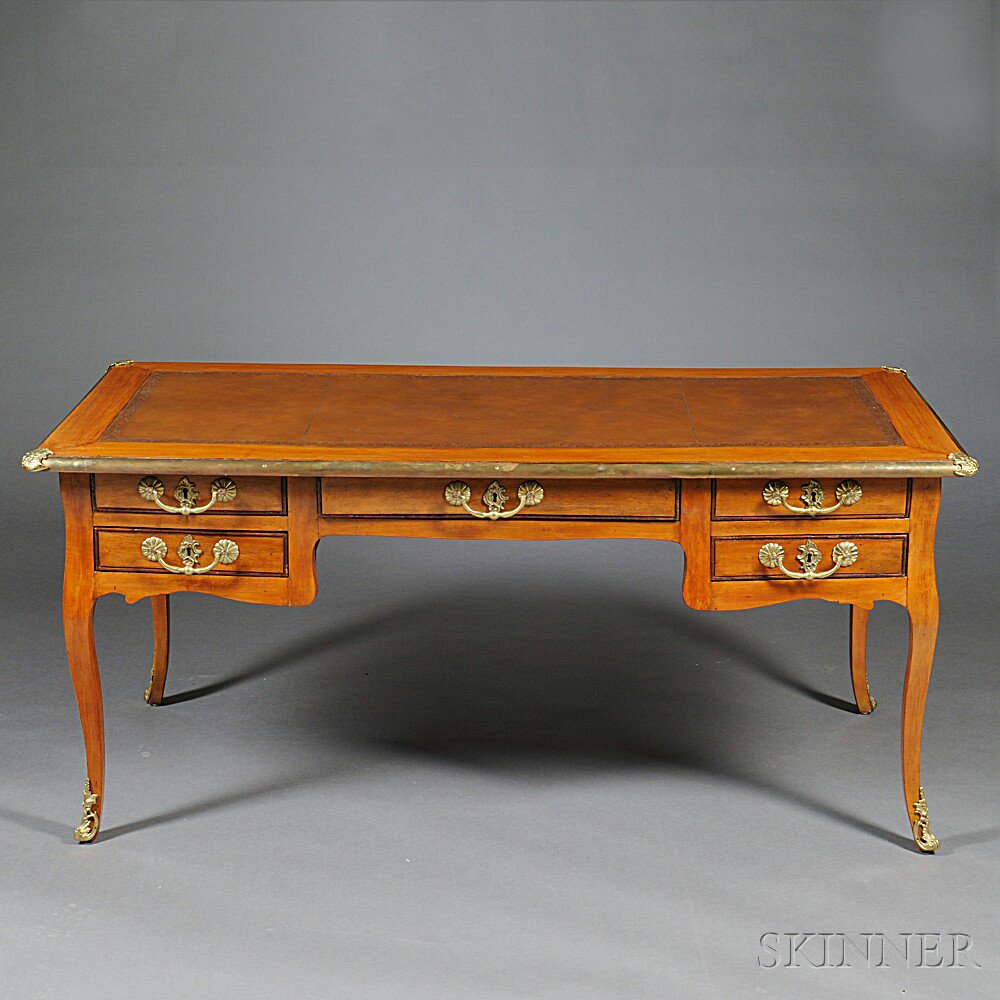 Appraisal: Louis XV Provincial Fruitwood Bureau Plat late th early th