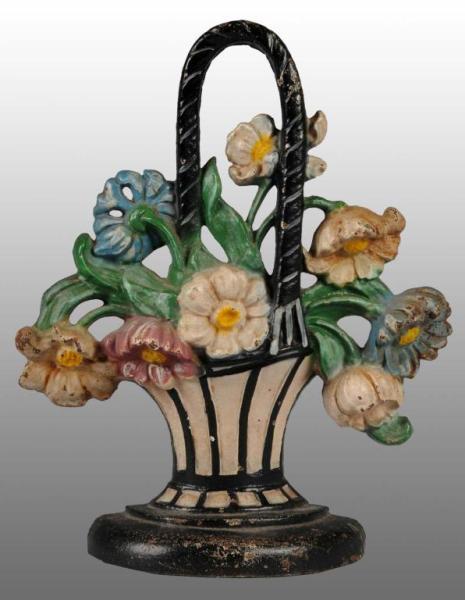 Appraisal: Cast Iron Cosmos Flower Doorstop Description Made by National Fdry