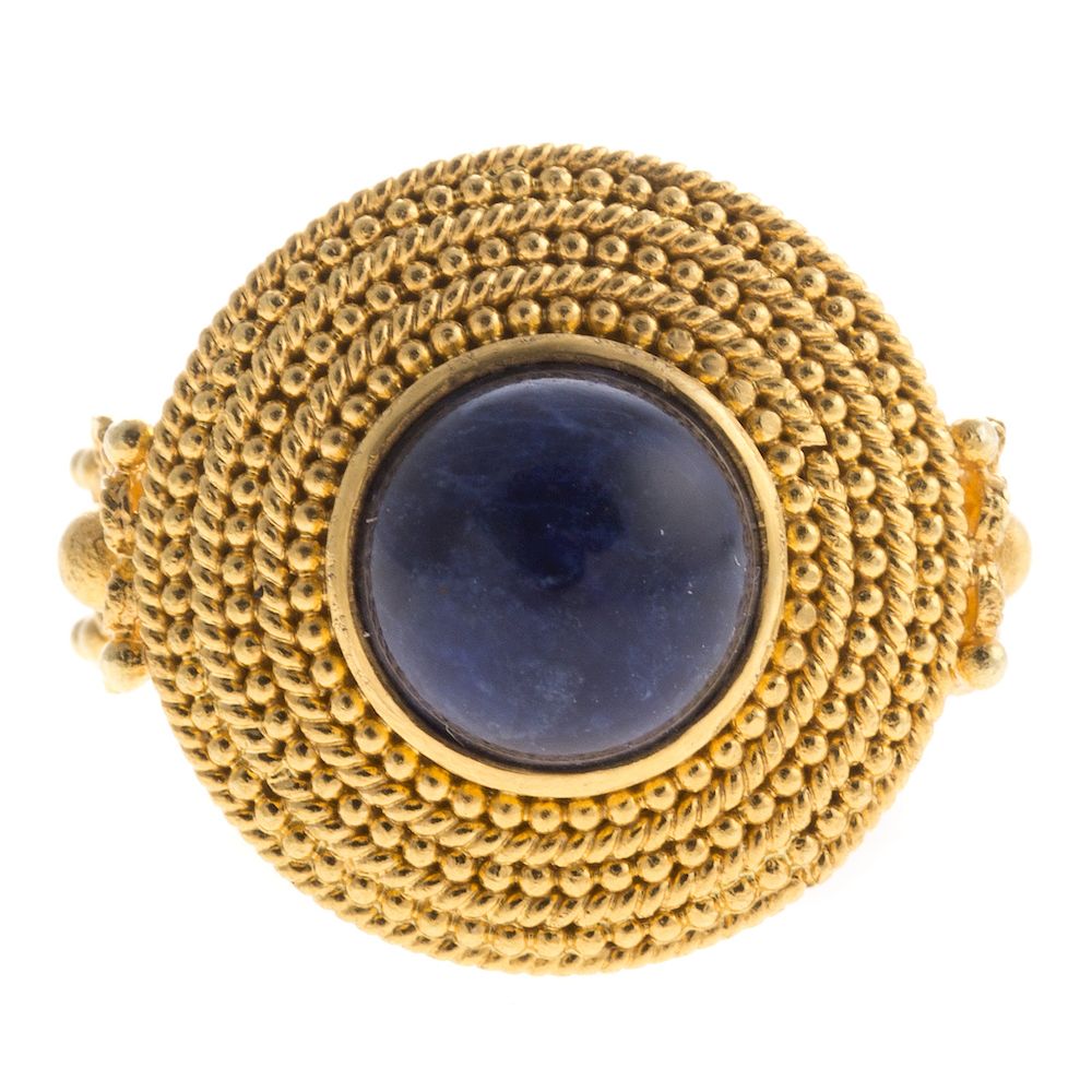 Appraisal: A Ladies Grecian Lapis Ring in K Gold K yellow