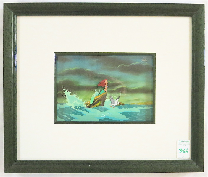 Appraisal: DISNEY PRODUCTION CEL The Little Mermaid Ariel singing on a