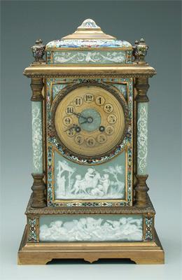 Appraisal: Fine J E Caldwell French shelf clock enameled champlev body