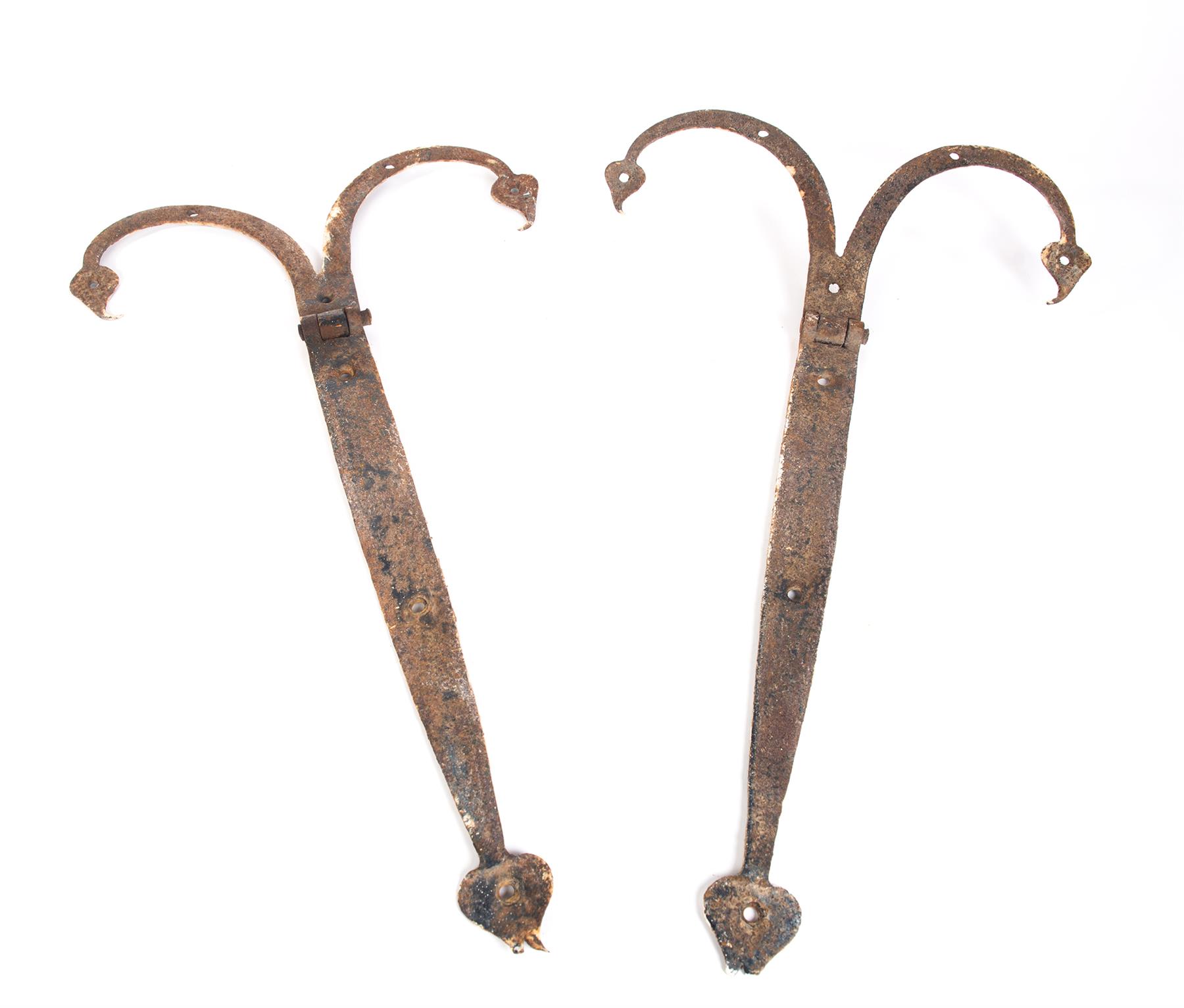 Appraisal: PENNSYLVANIA STRAP HINGES Late th- early th century Pair of