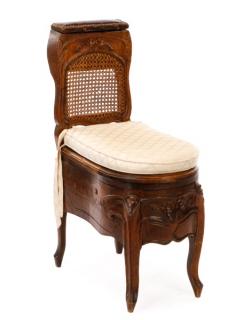 Appraisal: Louis XV Caned Bidet Stand Attributed to Baudin French circa