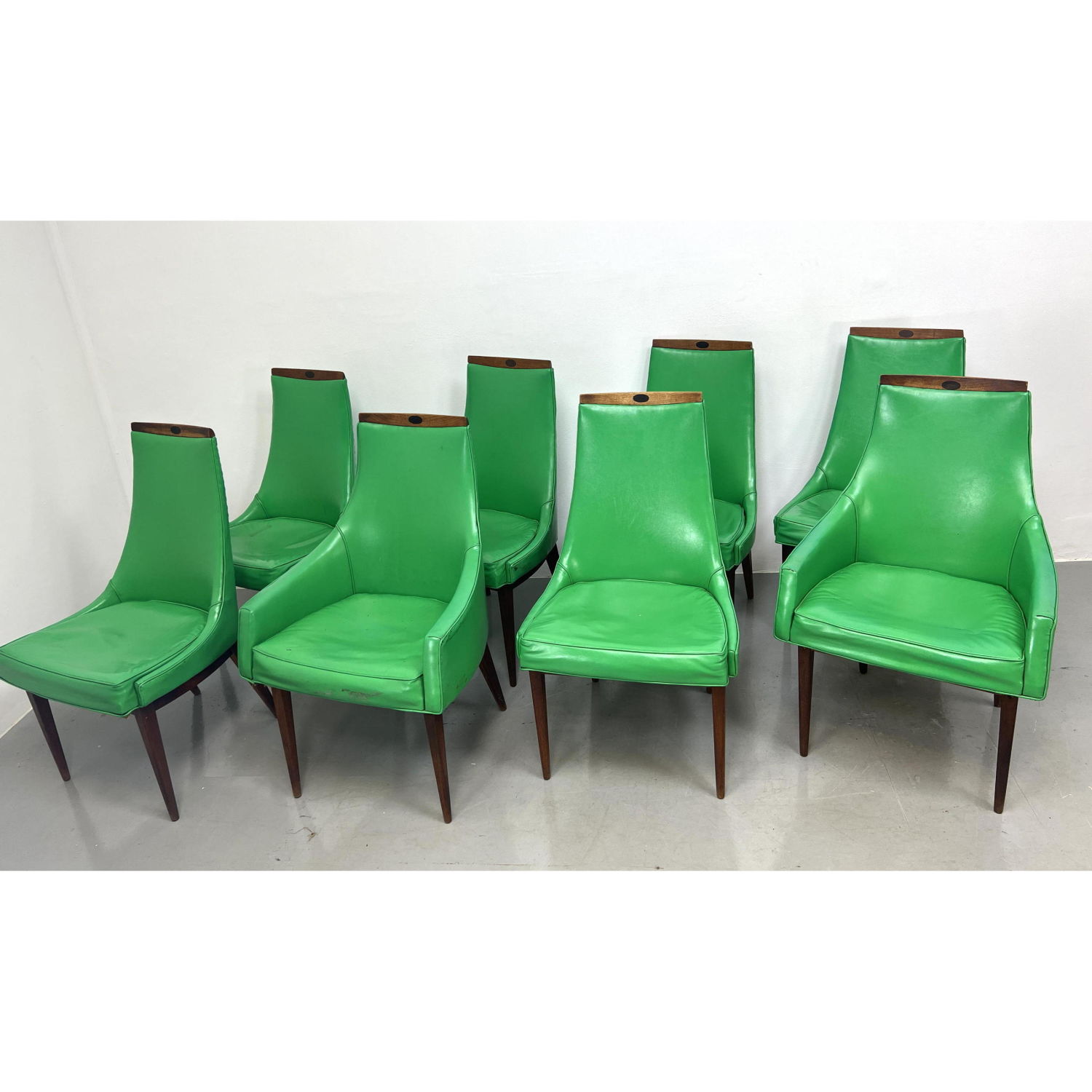 Appraisal: Kipp Stewart for Calvin set of dining chairs Two armed