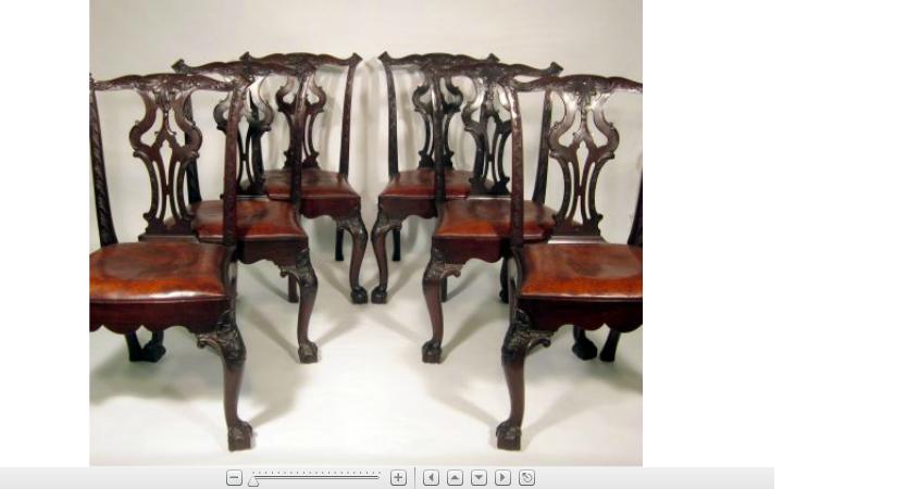 Appraisal: Set of six George III style mahogany dining chairsEach with