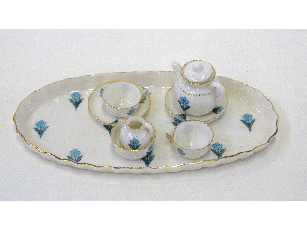 Appraisal: W H Goss cabaret set each piece decorated with blue