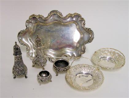 Appraisal: Group of American sterling silver table articlesearly th century