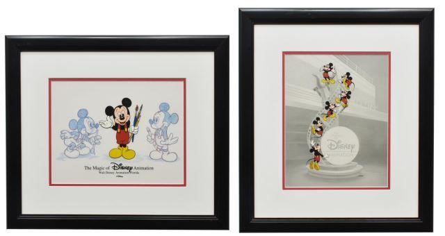 Appraisal: lot of Framed hand-painted cels overlaying prints on paper originally