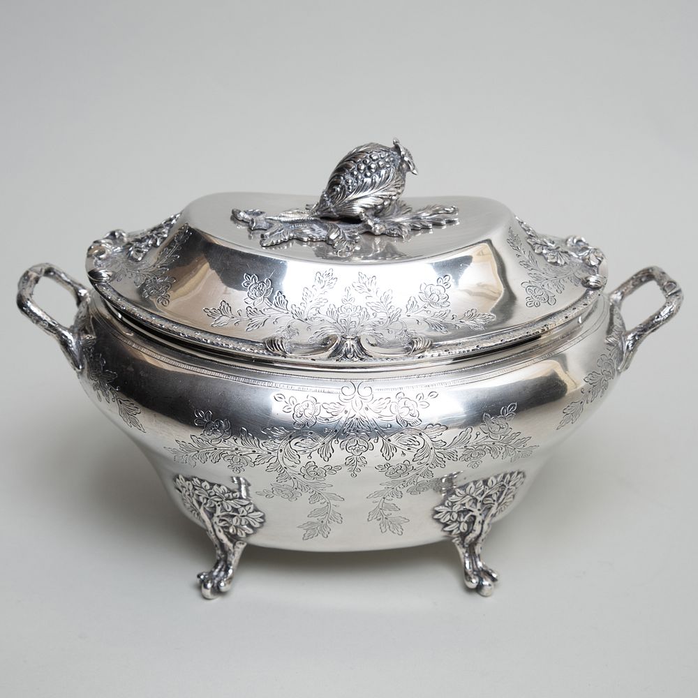 Appraisal: Portuguese Tiffany Co Silver Tureen and Cover Marked 'Sterling' in