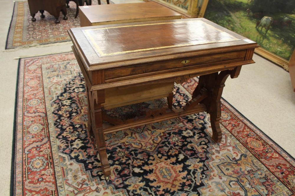 Appraisal: VICTORIAN WALNUT WRITING TABLE Charles Eastlake design American last quarter