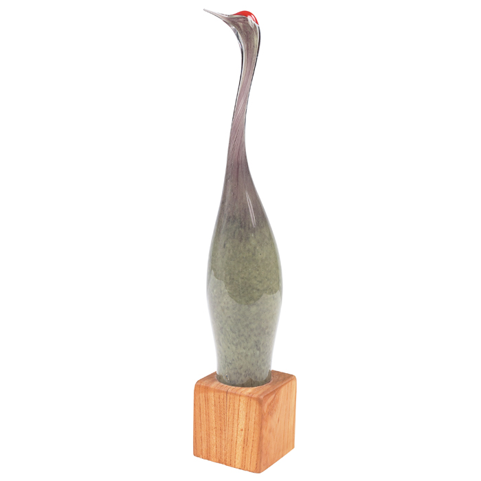 Appraisal: Vicke Lindstrand glass sculpture by Kosta Boda bird form of