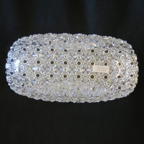 Appraisal: Cut Glass Dish Russian or Harvard pattern fold in edge