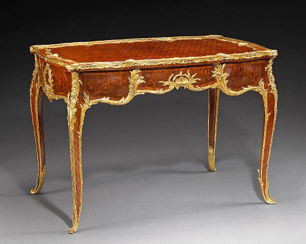 Appraisal: A fine Louis XV style gilt bronze mounted marquetry and