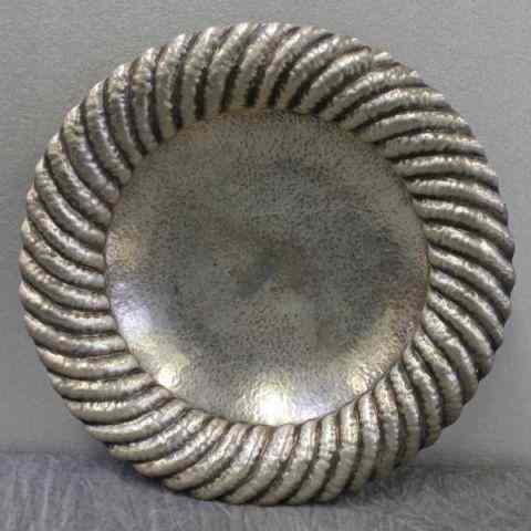 Appraisal: Hand Hammered Continental Silver Bowl troy oz On disc type