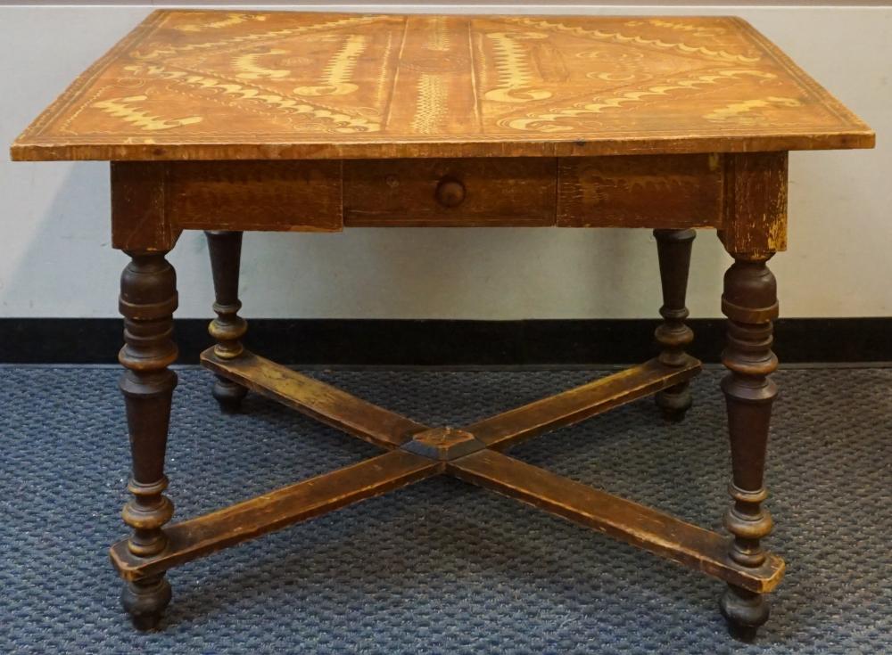 Appraisal: Continental Baroque Style Grain Painted Pine Table x x in