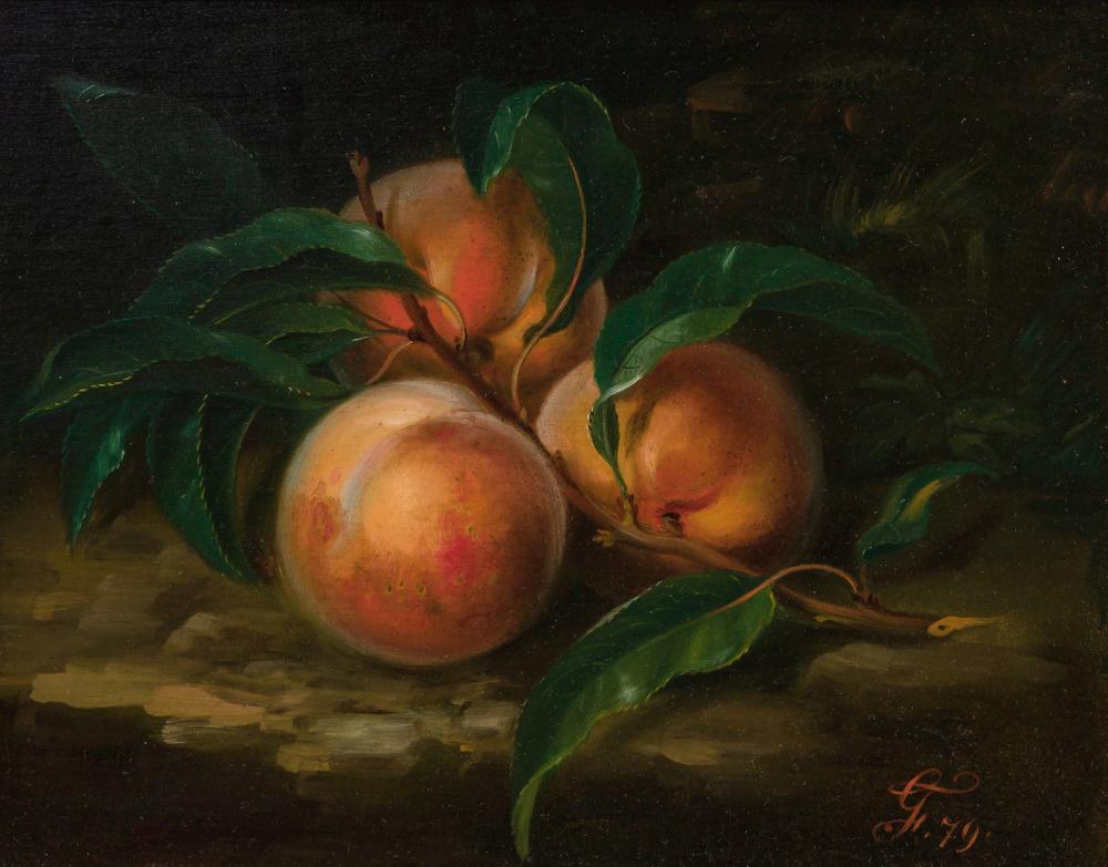 Appraisal: GEORGE FORSTER American - Peach Branch oil on canvas initialed