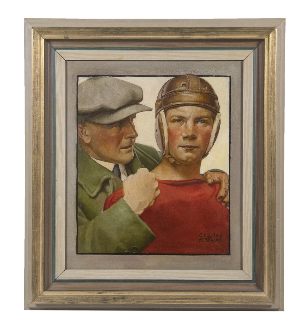 Appraisal: CHARLES H TOWNE AMERICAN ILLUSTRATOR ACTIVE 'S- Football Coach Player