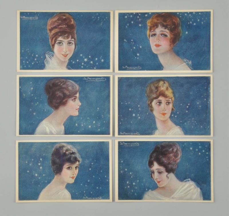 Appraisal: Lot Of S Bompard Postcards This set of six S