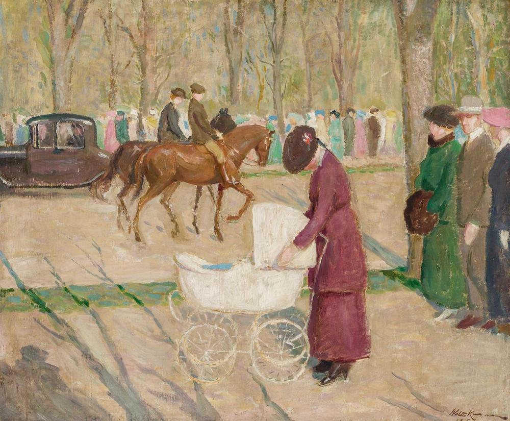 Appraisal: WALTER KUMME American b A Stroll in the Park oil