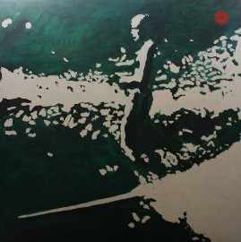 Appraisal: Andrew Wellman born A Red Dot - Why Not acrylic