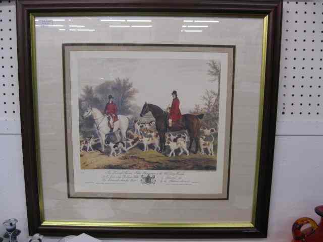 Appraisal: Fox Hunt Lithograph image area '' x ''