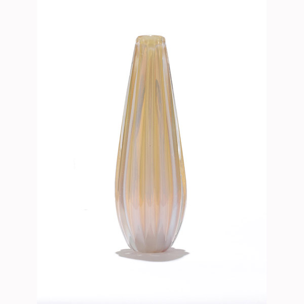 Appraisal: Italian art glass cordonato vase H