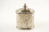 Appraisal: TEA CADDY - Sterling oval covered tea caddy with scroll