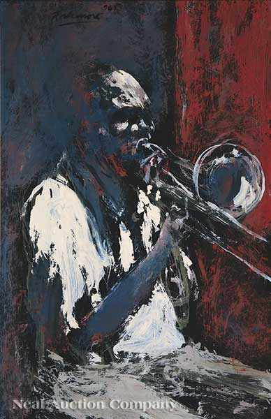 Appraisal: Noel Rockmore American Louisiana - Ernie Cagnolatti Trumpet Player oil