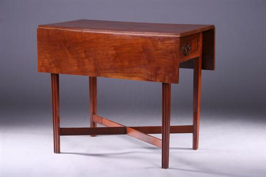 Appraisal: AMERICAN CHIPPENDALE WALNUT PEMBROKE TABLE Probably Philadelphia area circa -