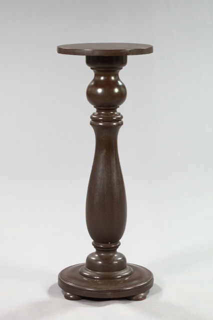 Appraisal: American Stained and Turned Walnut Pedestal ca of classical form