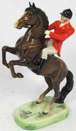 Appraisal: Beswick Model of Huntsman on Rearing Brown Horse