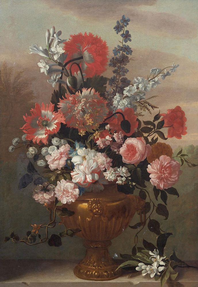 Appraisal: Jacob Bogdani Dutch - Flowers in a Vase Jacob Bogdani