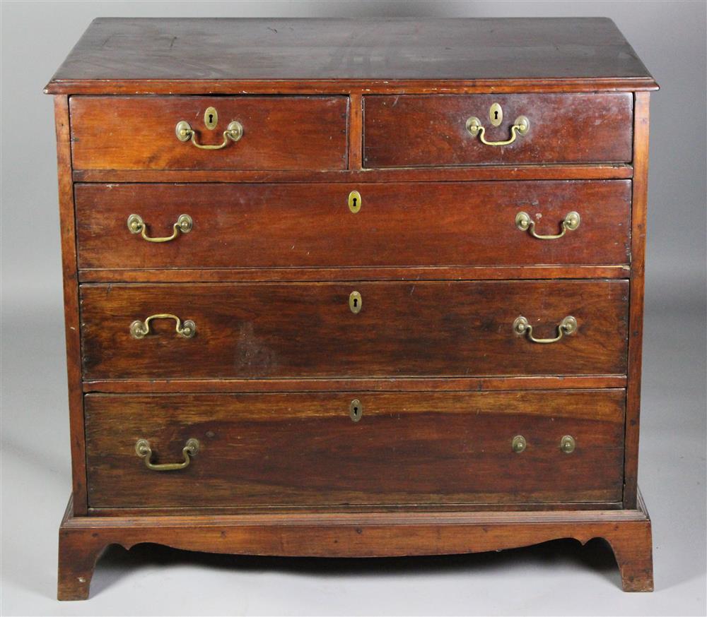 Appraisal: AMERICAN CHERRY CHEST OF DRAWERS having a rectangular top with