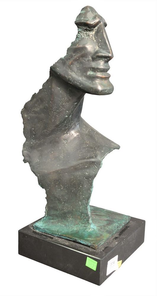 Appraisal: Louis Molinari b Visage de Profil partial bust bronze with