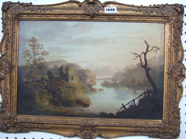 Appraisal: G Lambert Chichester early th century Riverscape oil on canvas