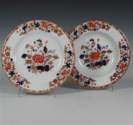 Appraisal: A Copeland's china part dinner service decorated with flowers in