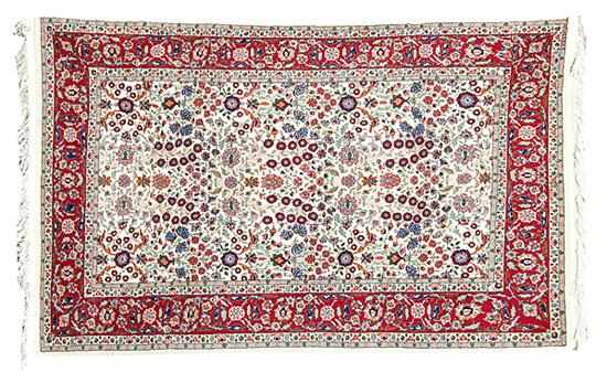 Appraisal: Tabriz carpet signed Turkish Hereke ' '' x ' ''