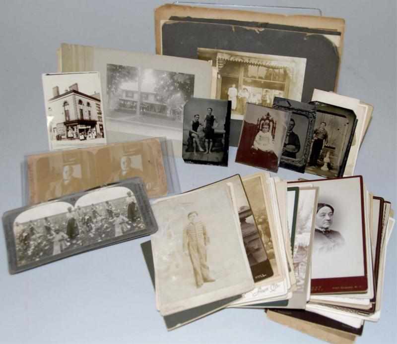 Appraisal: Fifty Old Photo and Tin Types Nice selection of approximately