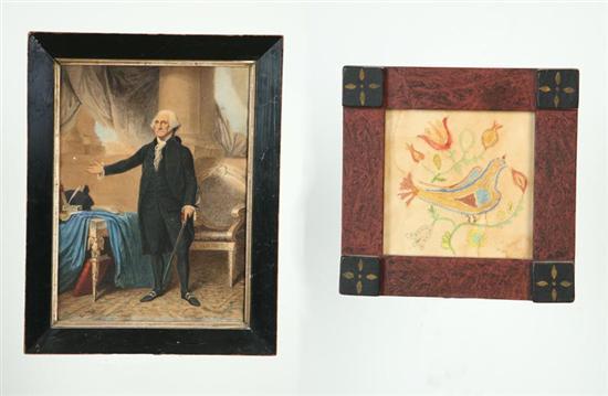 Appraisal: PORTRAIT OF GEORGE WASHINGTON AMERICAN ND HALF- TH CENTURY Watercolor