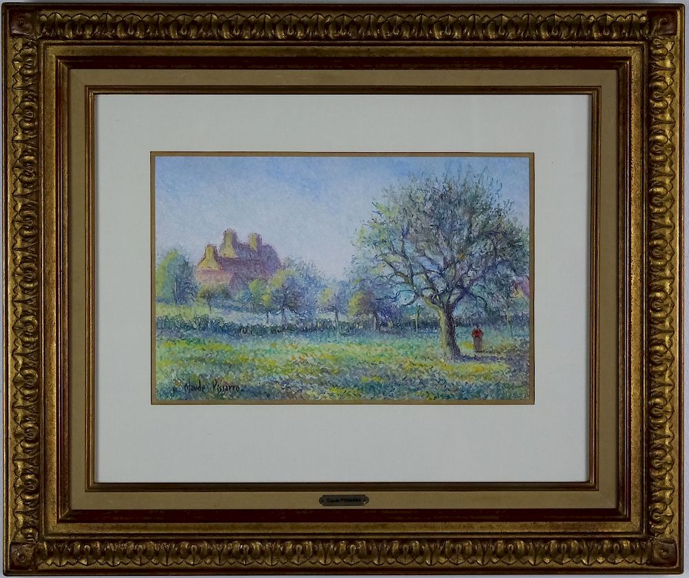 Appraisal: Claude Pissarro b Summer Landscape Painting Guaranteed Authentic Hughes Claude