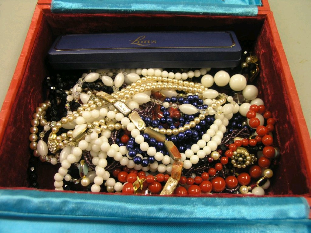 Appraisal: A quantity of bead necklaces numerous brightly coloured beads and