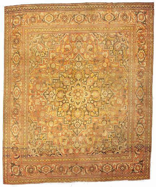 Appraisal: A Tabriz carpet Northwest Persia circa size approximately ft x