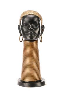 Appraisal: Style of Hagenauer Nubian Bust Sculpture Style of Franz Hagenauer