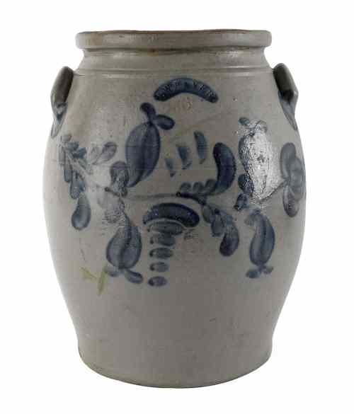 Appraisal: Beaver Pennsylvania six-gallon stoneware crock ca impressed J Weaver with