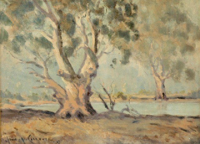 Appraisal: John Gardner - Billabong Country oil on board signed and