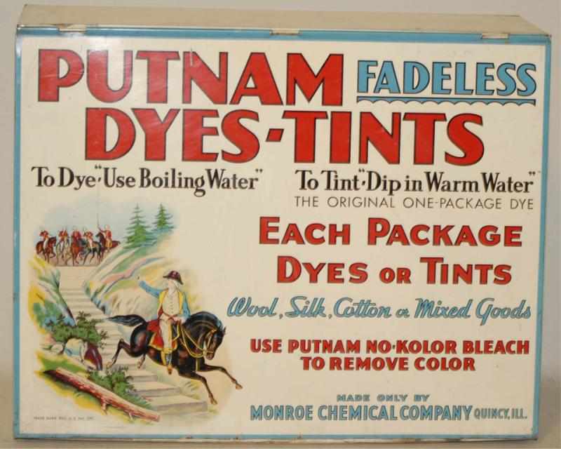 Appraisal: Tin Putnam Dyes Cabinet s and s Has full color