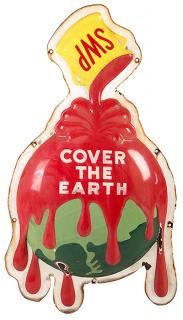 Appraisal: SWP Cover the Earth Die Cut Porcelain Advertising Sign SWP