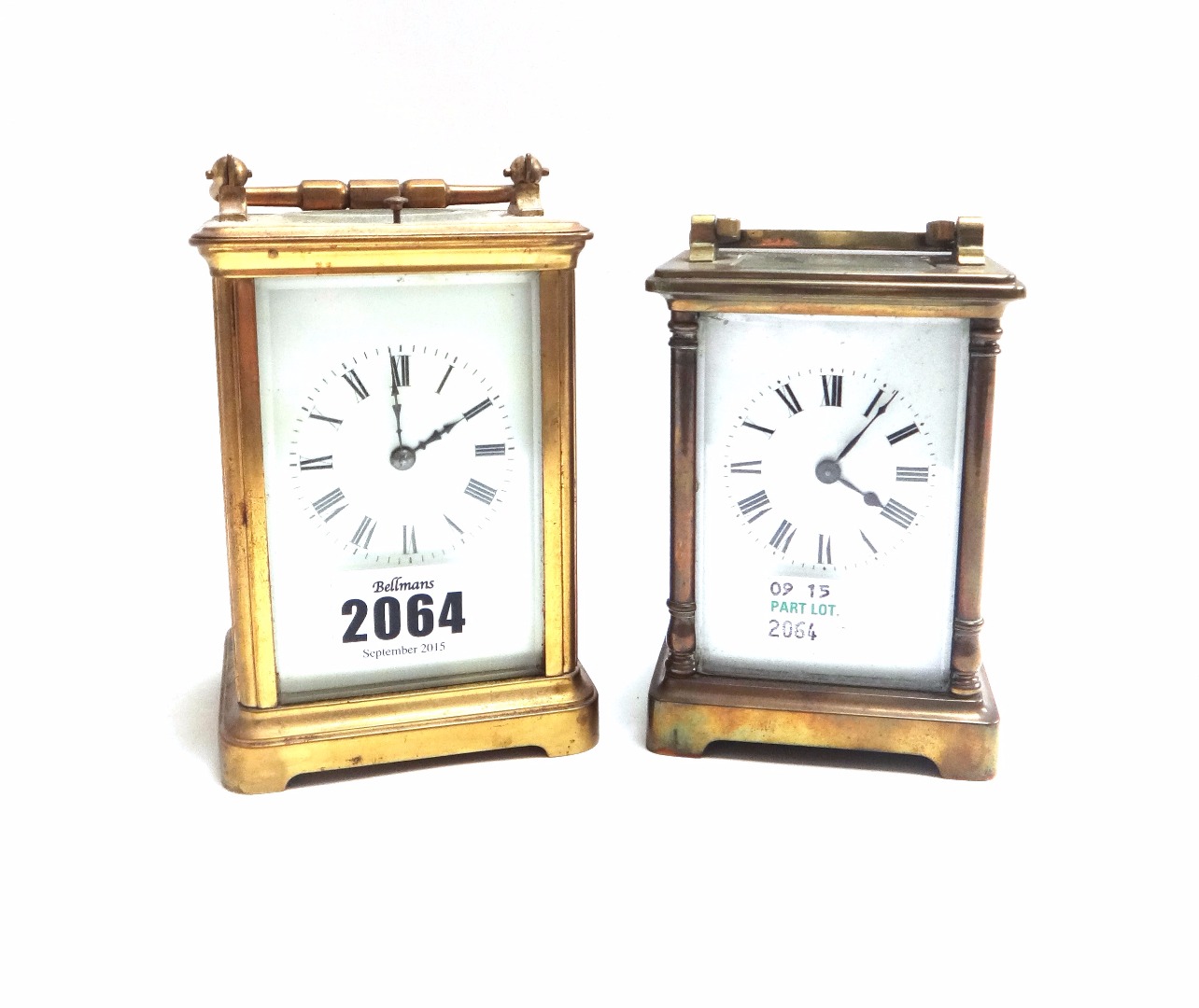 Appraisal: A gilt brass cased carriage clock early th century with