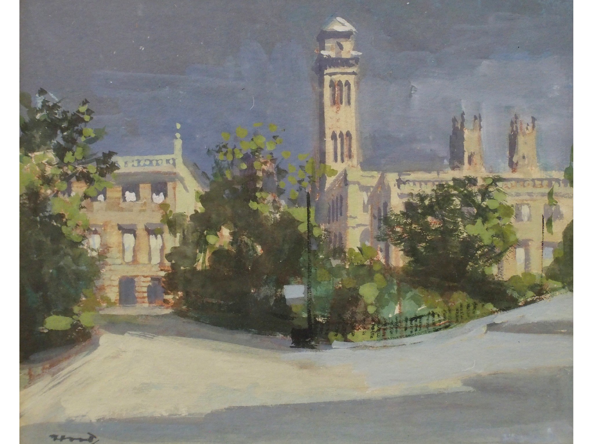 Appraisal: ERNEST BURNETT HOOD Scottish - A VIEW TOWARDS PARK CIRCUSGouache