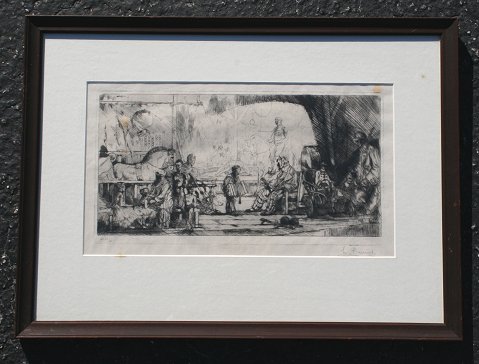 Appraisal: BROUET Auguste French - ''The Circus'' Etching and Aquatint sight